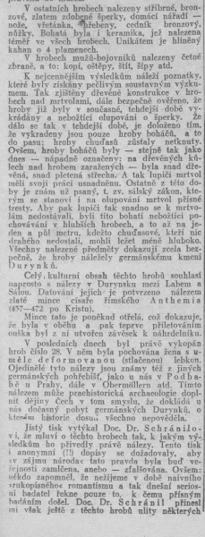Večerník práva lidu - Hroby starých Durynků v Čelákovicích (2. část)